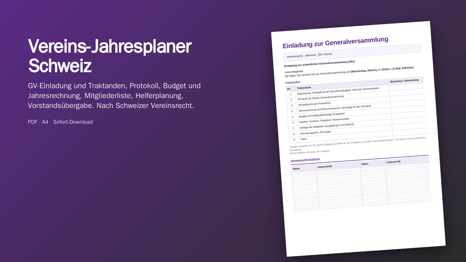 Vereins-Jahresplaner Schweiz (PDF)